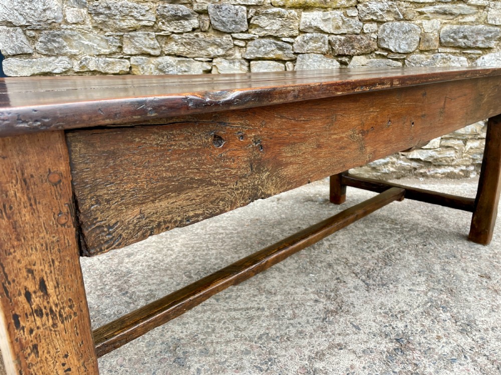 Large Antique French Cherrywood Farmhouse Table View VII