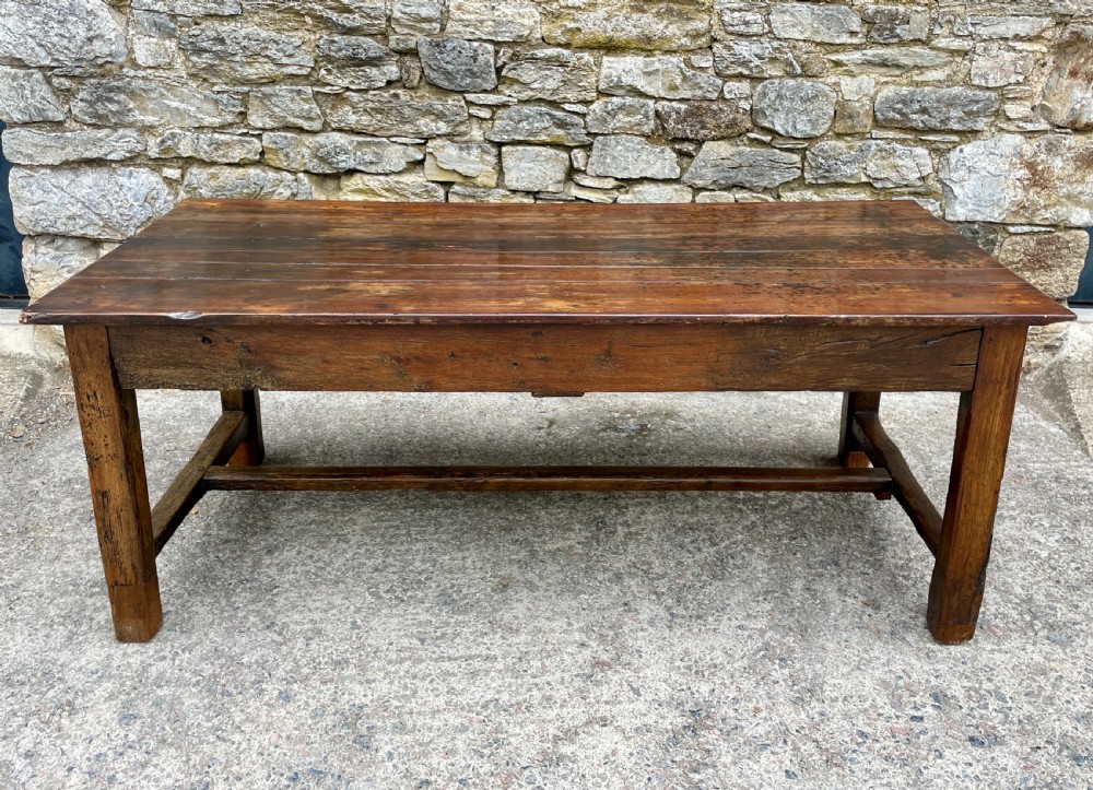 Large Antique French Cherrywood Farmhouse Table View IX
