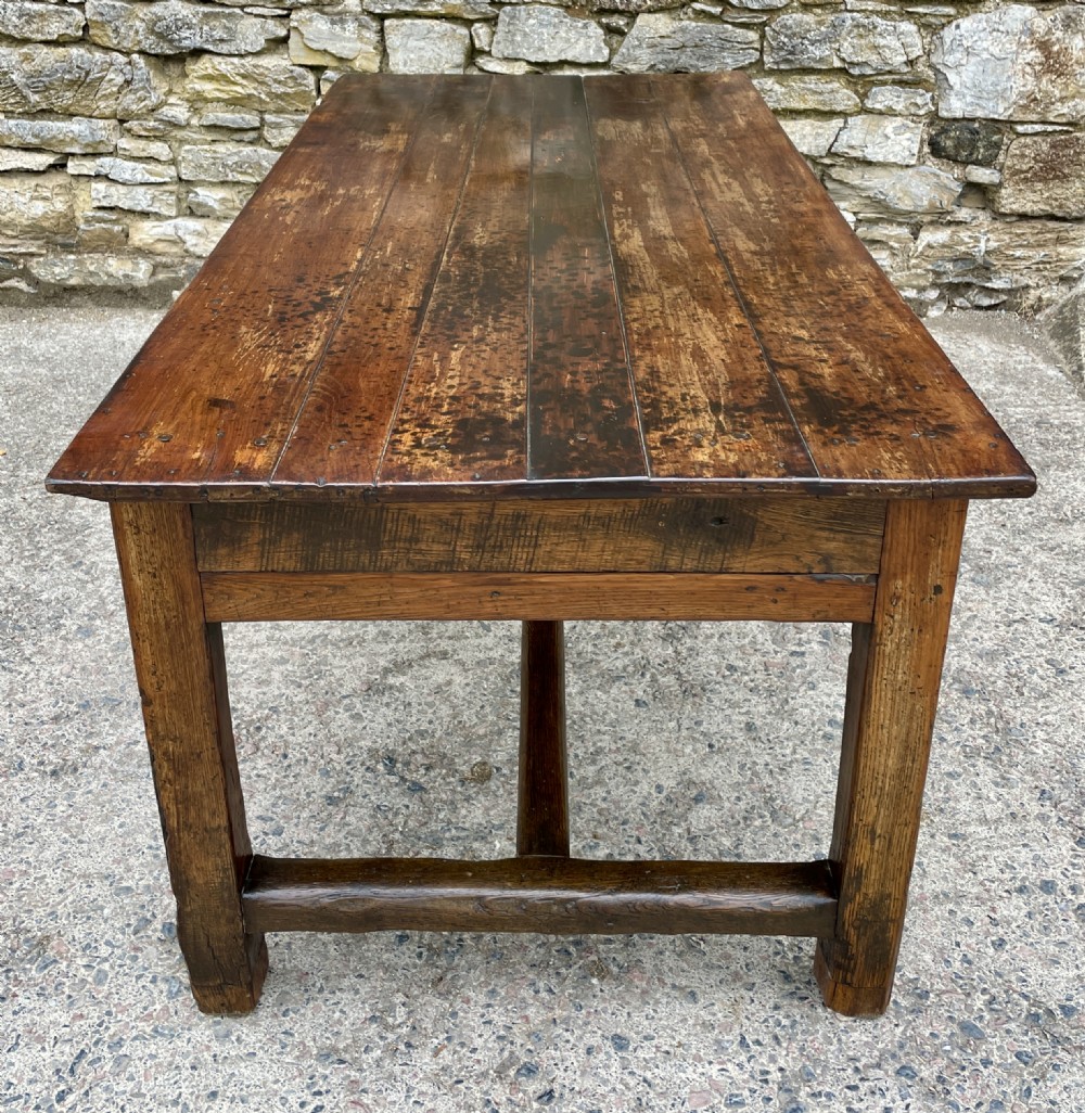 Large Antique French Cherrywood Farmhouse Table View XVI