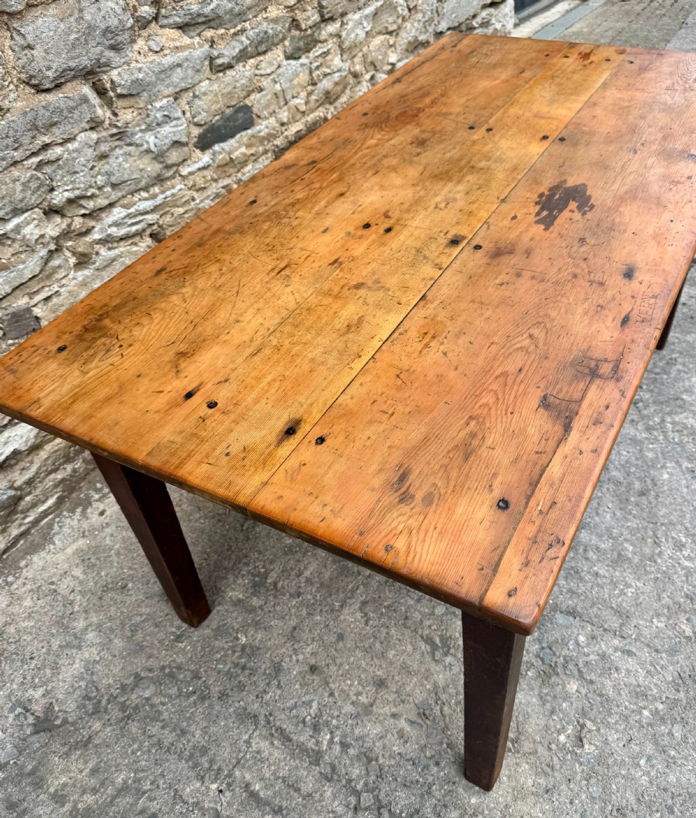 Antique Pine Farmhouse Table View III