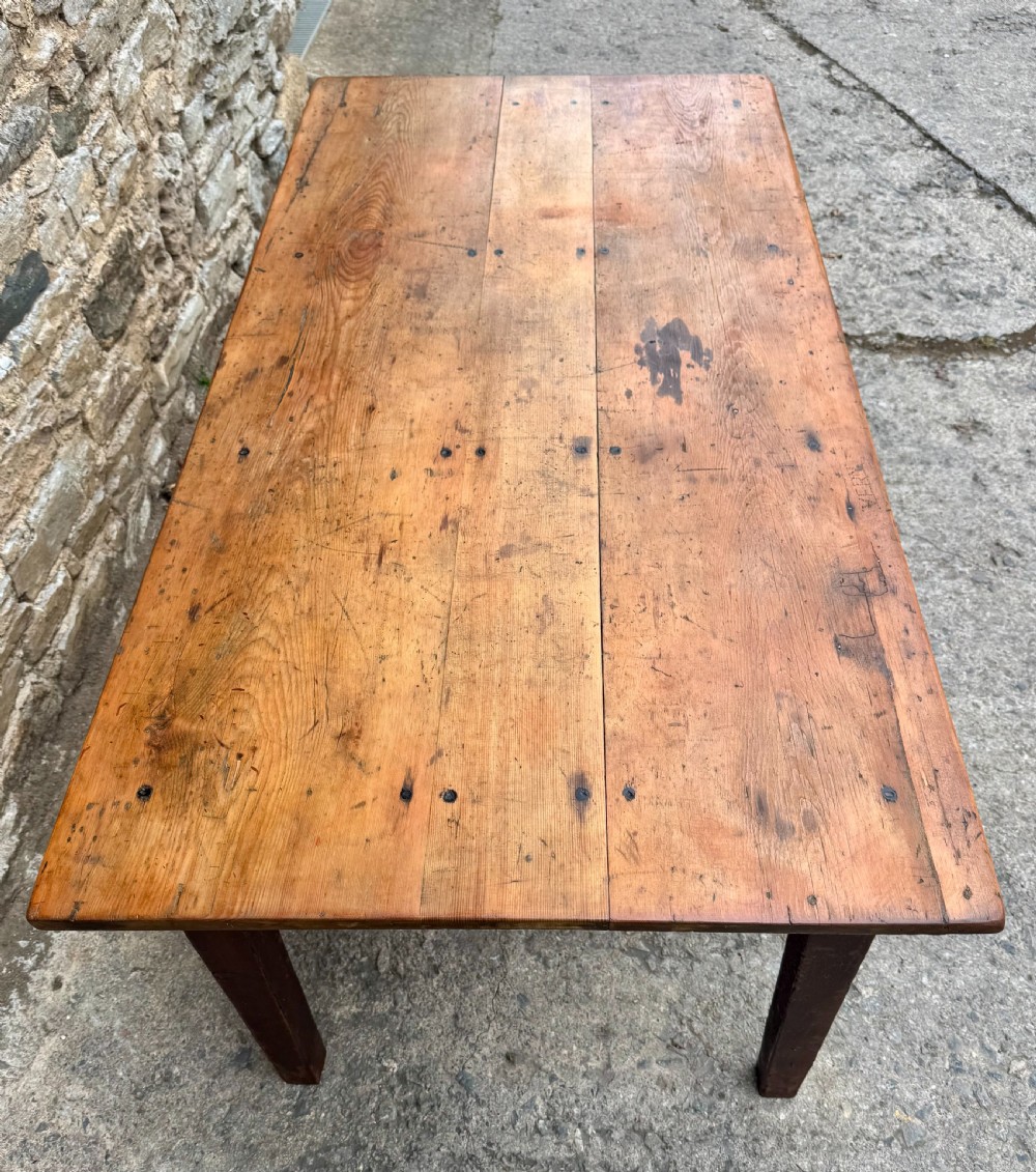 Antique Pine Farmhouse Table View IV