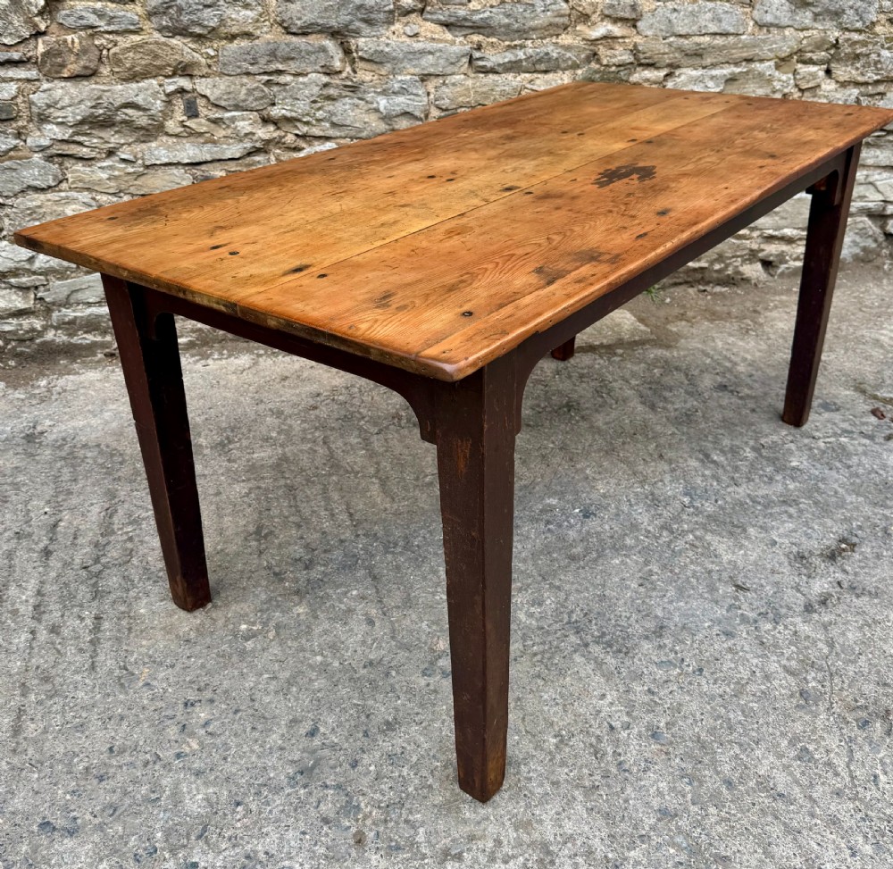 Antique Pine Farmhouse Table View VII