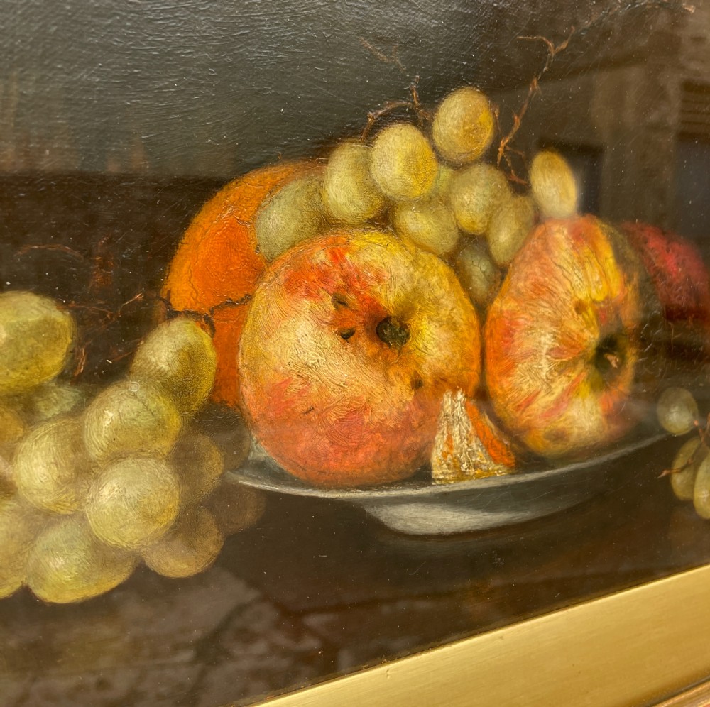 Victorian Oil on Canvas Still Life of Fruit View V