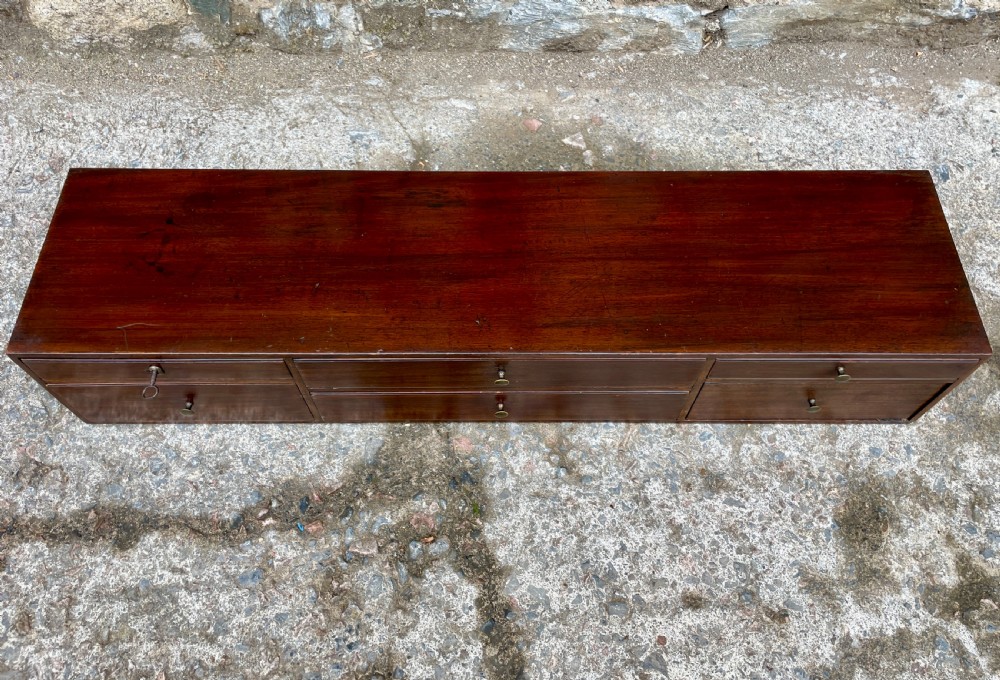 Antique Mahogany Bank of Drawers View II
