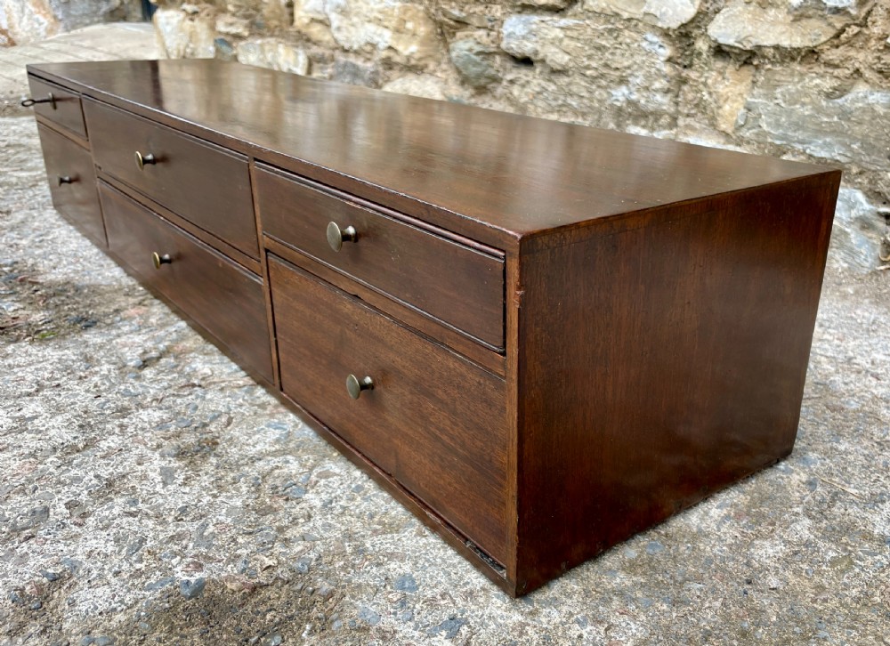 Antique Mahogany Bank of Drawers View III