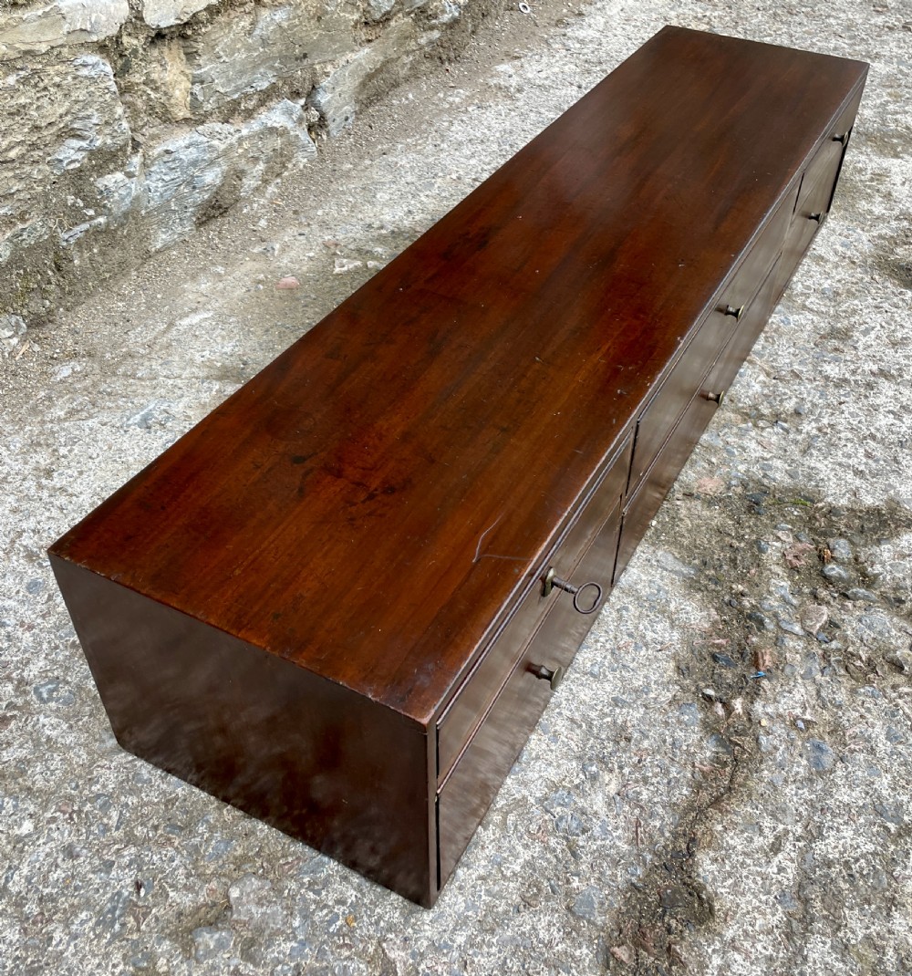 Antique Mahogany Bank of Drawers View V