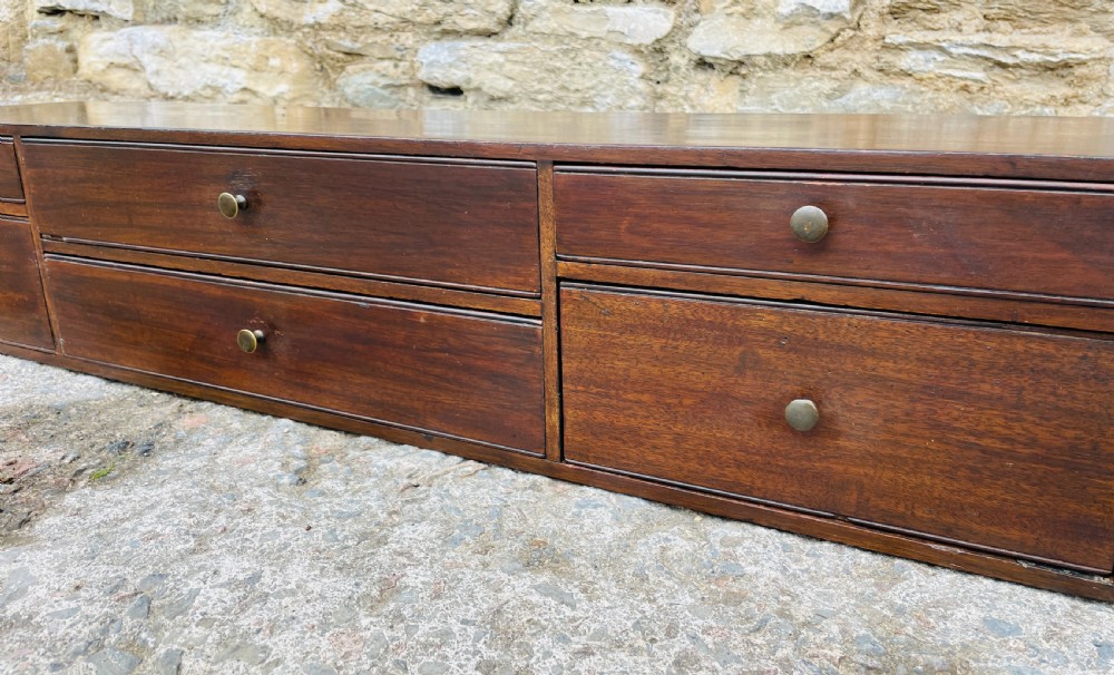 Antique Mahogany Bank of Drawers View VII