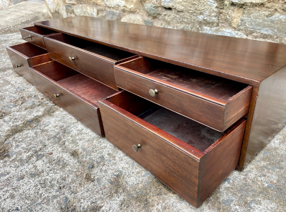 Antique Mahogany Bank of Drawers View IX