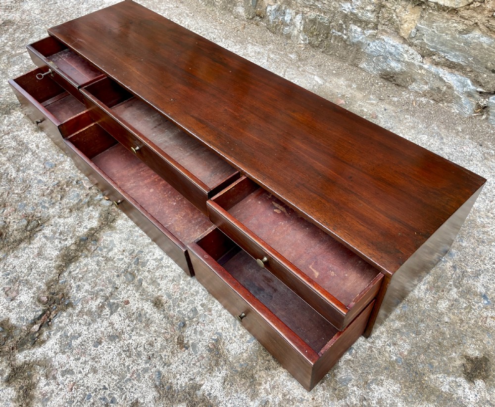 Antique Mahogany Bank of Drawers View X