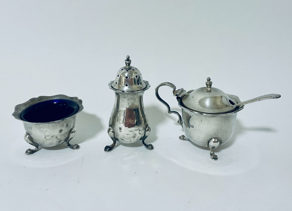 Antique 3-Piece Silver Cruet Set View IV