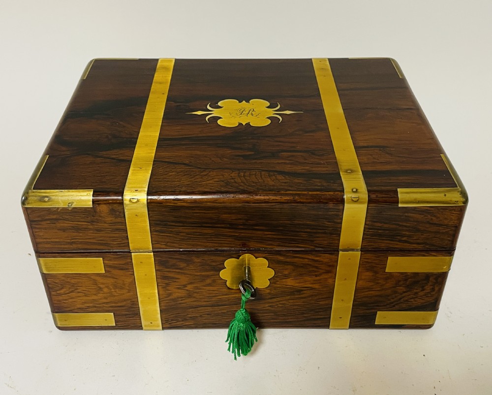 Victorian Rosewood Silver Plated Vanity Box View II