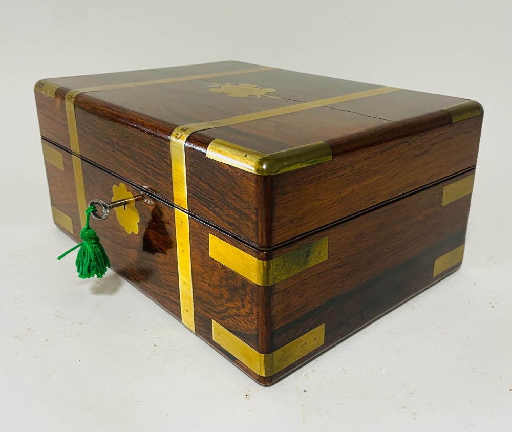 Victorian Rosewood Silver Plated Vanity Box View V