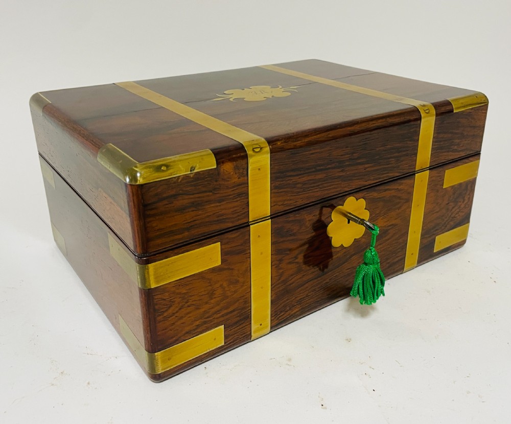 Victorian Rosewood Silver Plated Vanity Box View IX