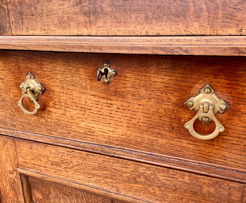 Victorian Oak Glazed Dresser View VII