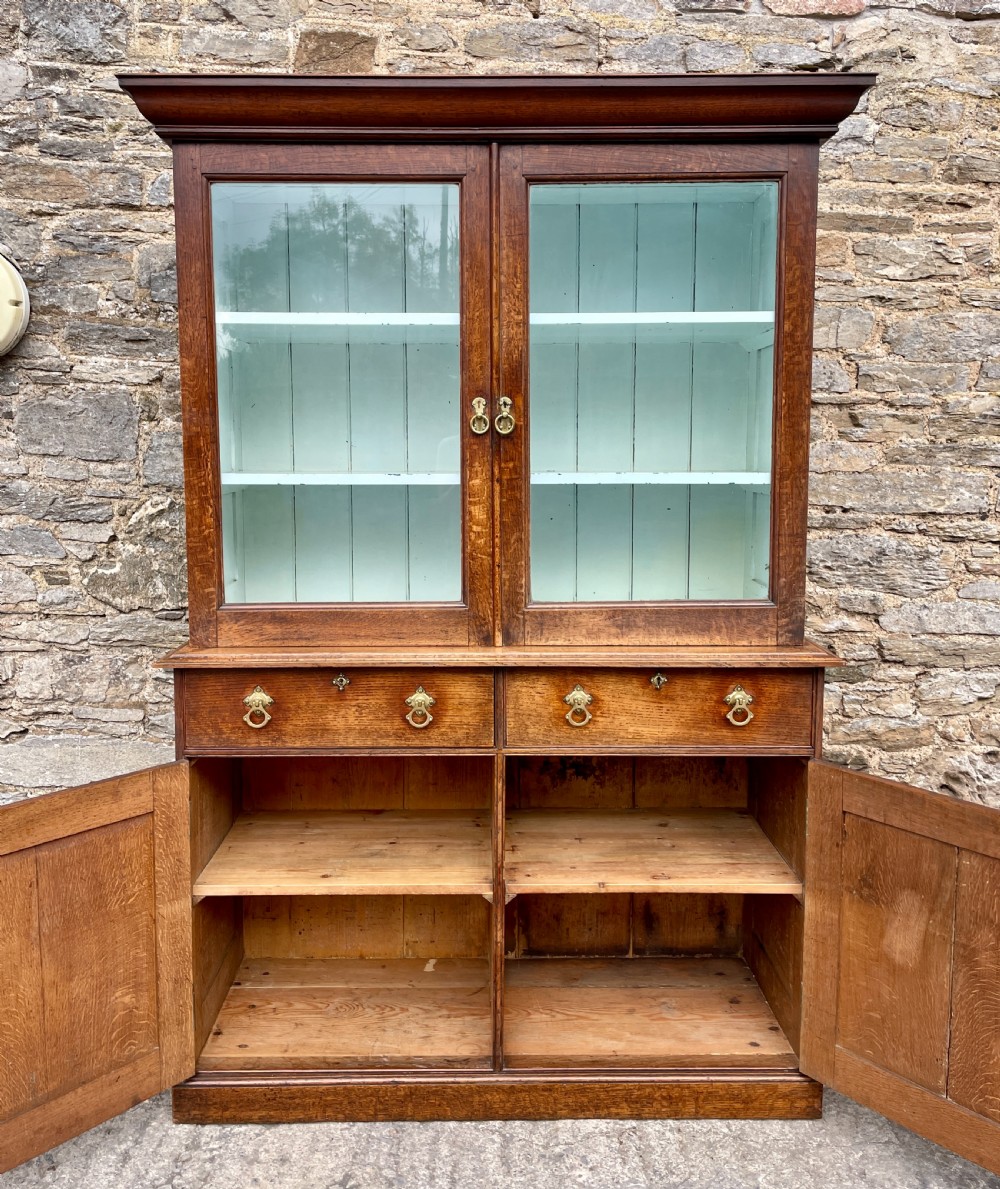 Victorian Oak Glazed Dresser View IX