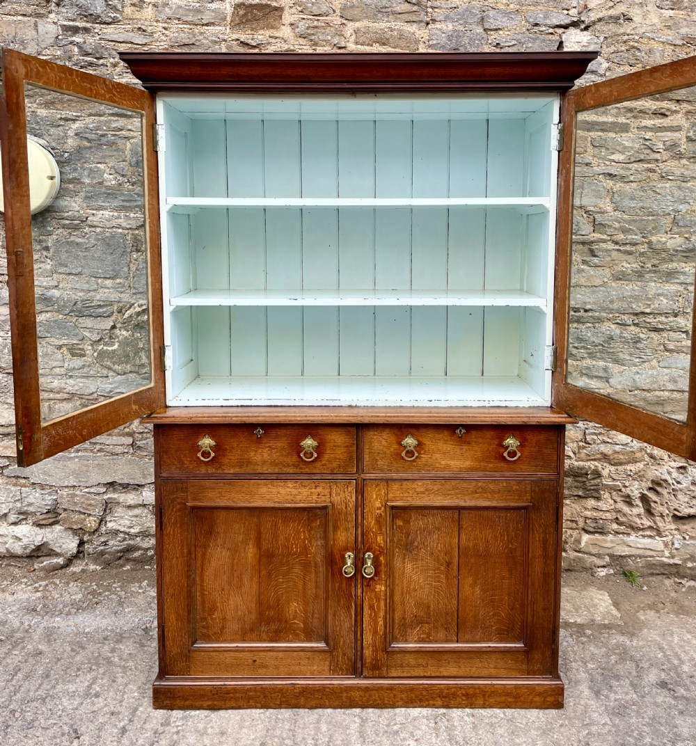 Victorian Oak Glazed Dresser View XII