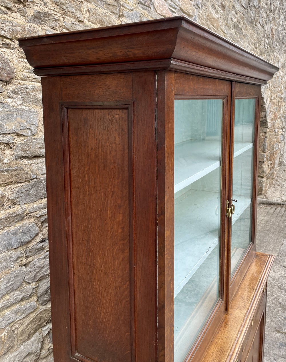 Victorian Oak Glazed Dresser View XVI