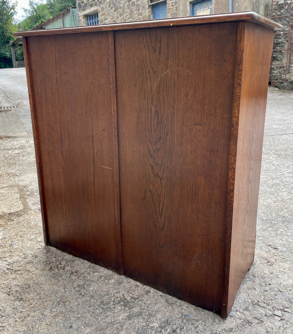 Antique Oak Tambour Filing Cabinet View XIV