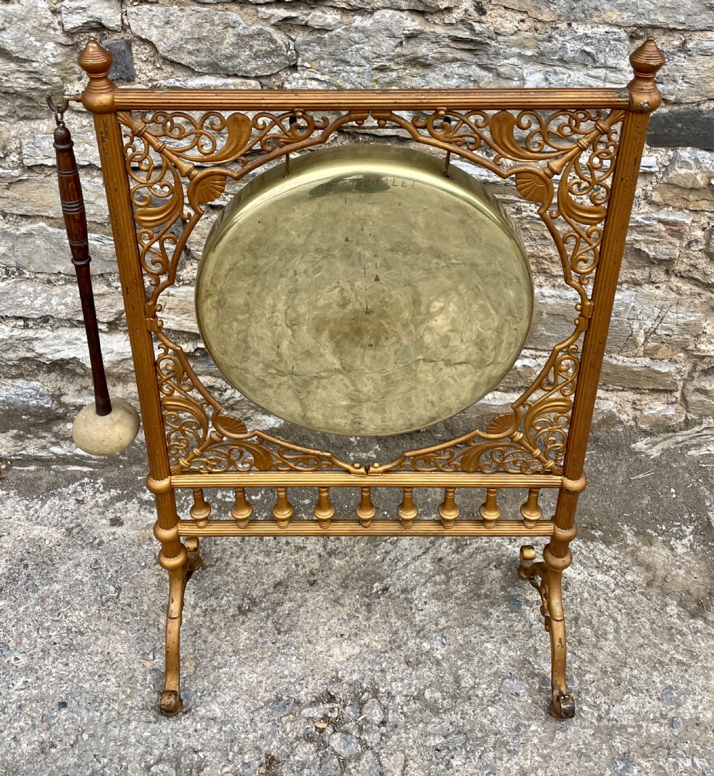 Large Antique Brass Dinner Gong