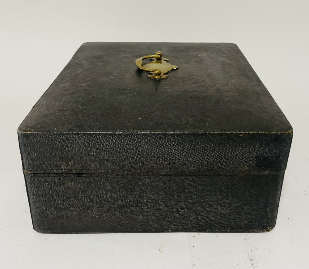 Antique Shagreen Leather Silver Plated Vanity Case View XVIII