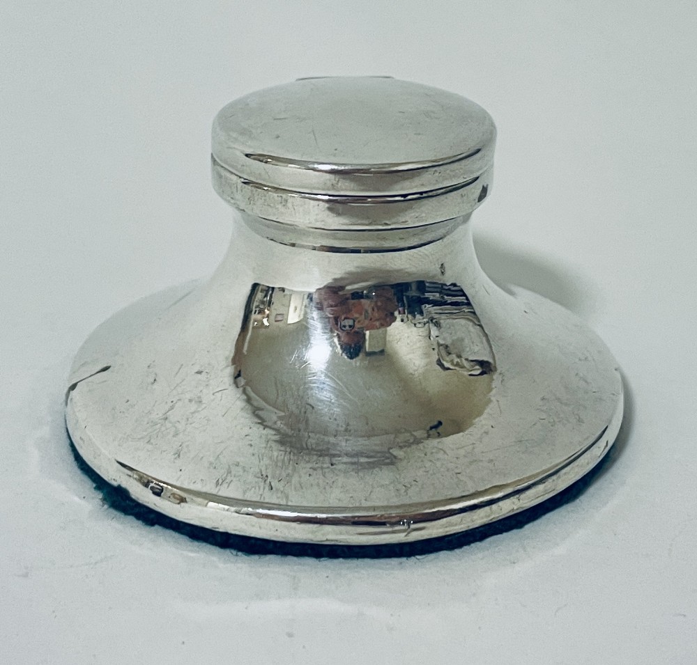 Antique Sterling Silver Inkwell
