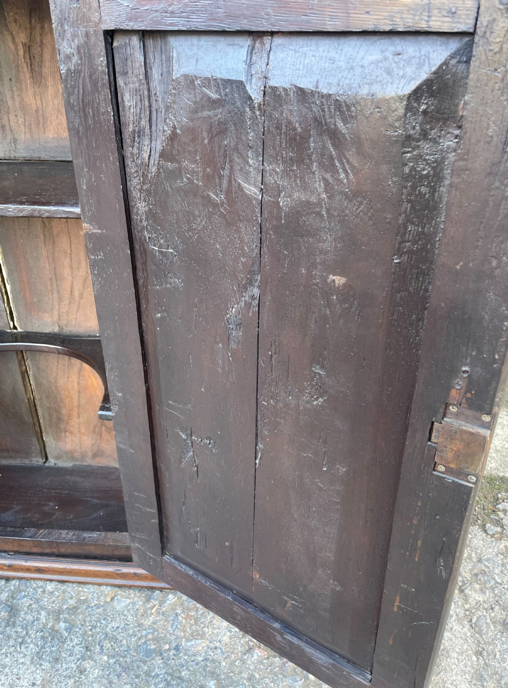 Georgian Oak Wall Cupboard View VII