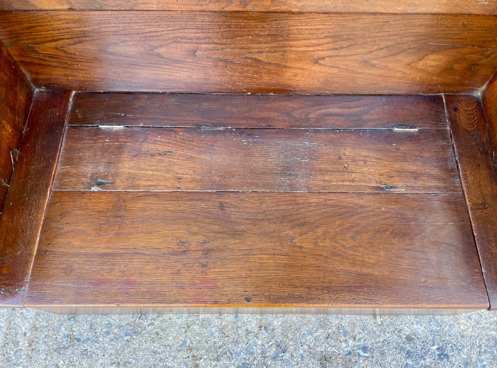 Antique Oak Box Settle View V