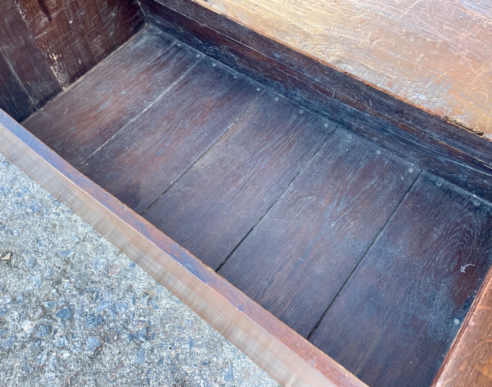 Antique Oak Box Settle View VII