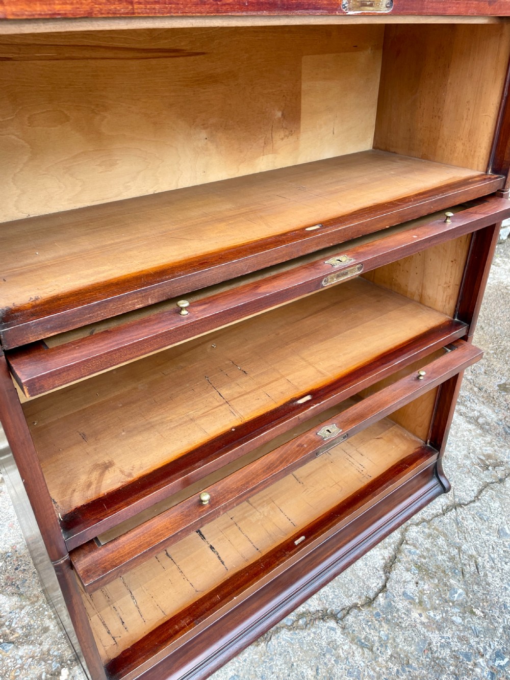 Antique Mahogany LEBUS Stacking Bookcase View VII