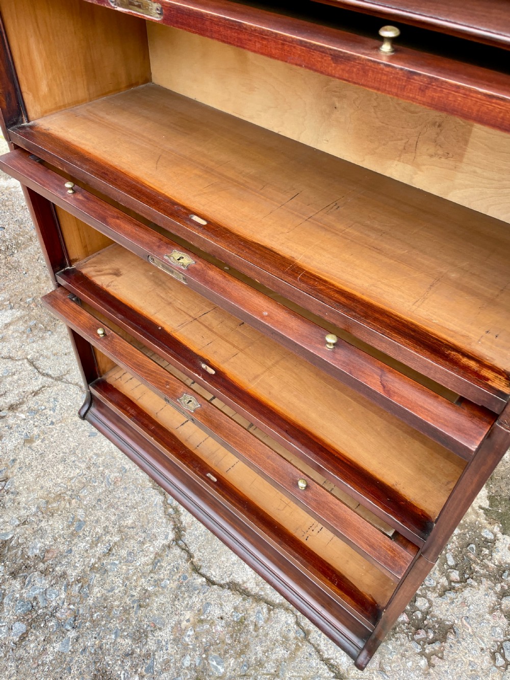 Antique Mahogany LEBUS Stacking Bookcase View VIII