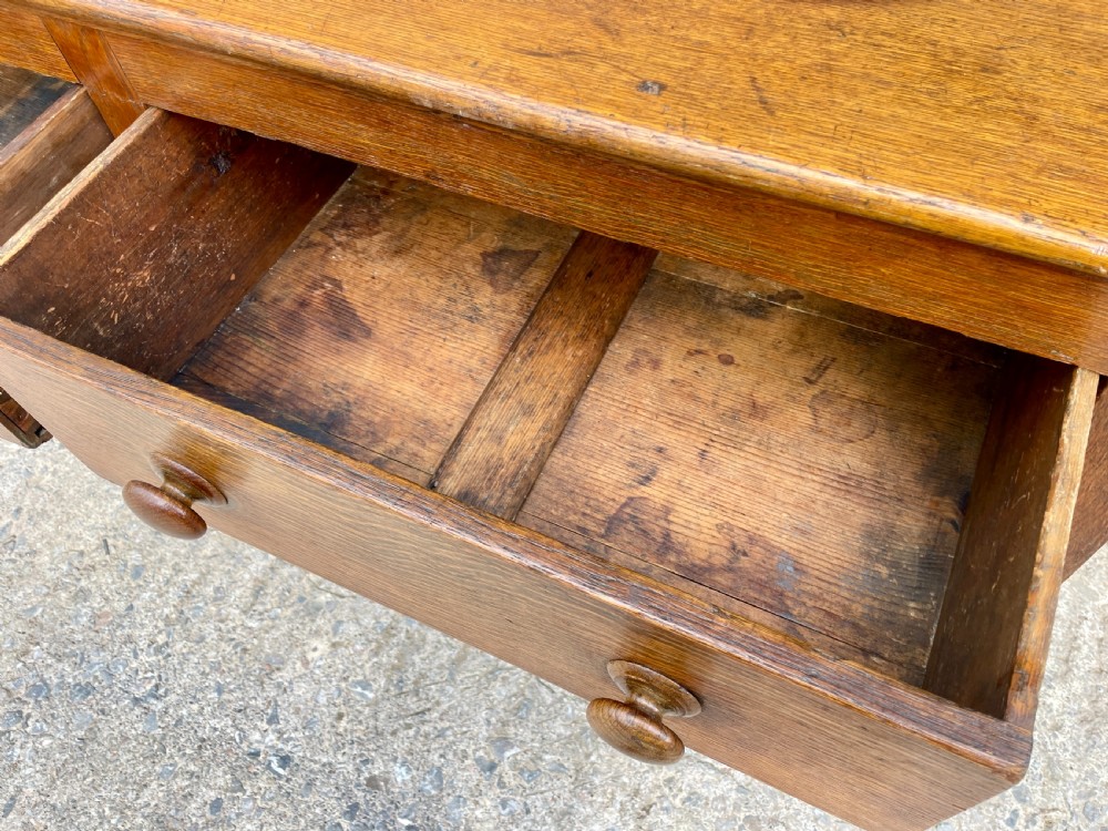 Antique Oak Potboard Dresser Base View XIV