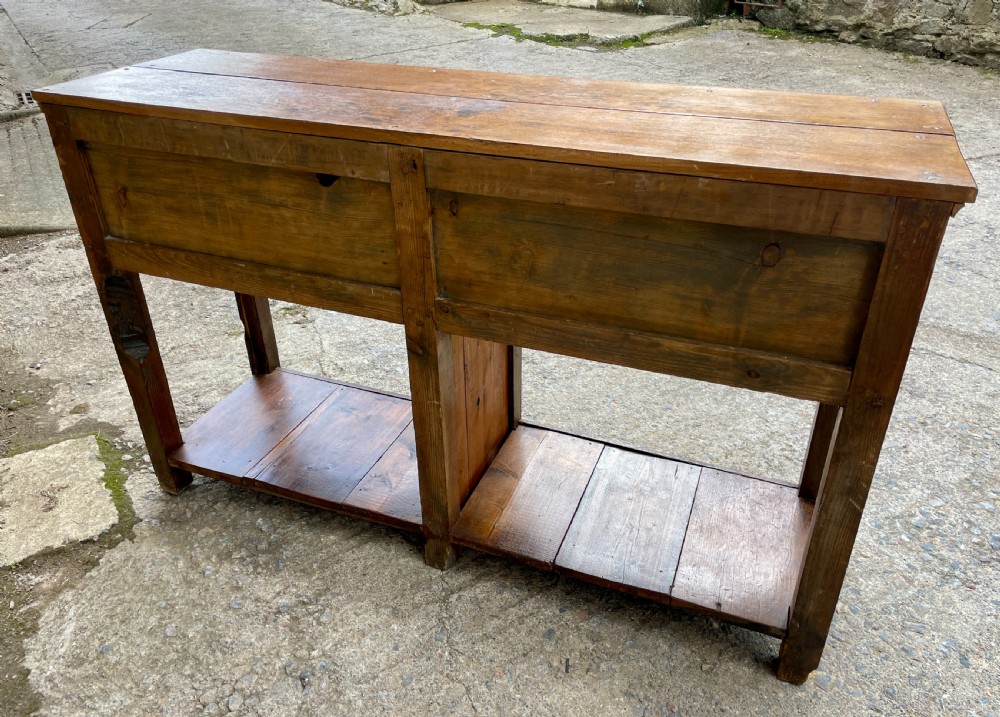 Antique Oak Potboard Dresser Base View XVII