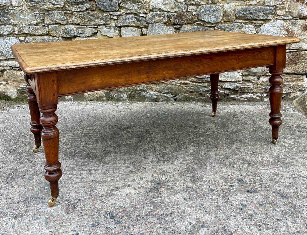 Victorian Oak and Ash Farmhouse Table View IX