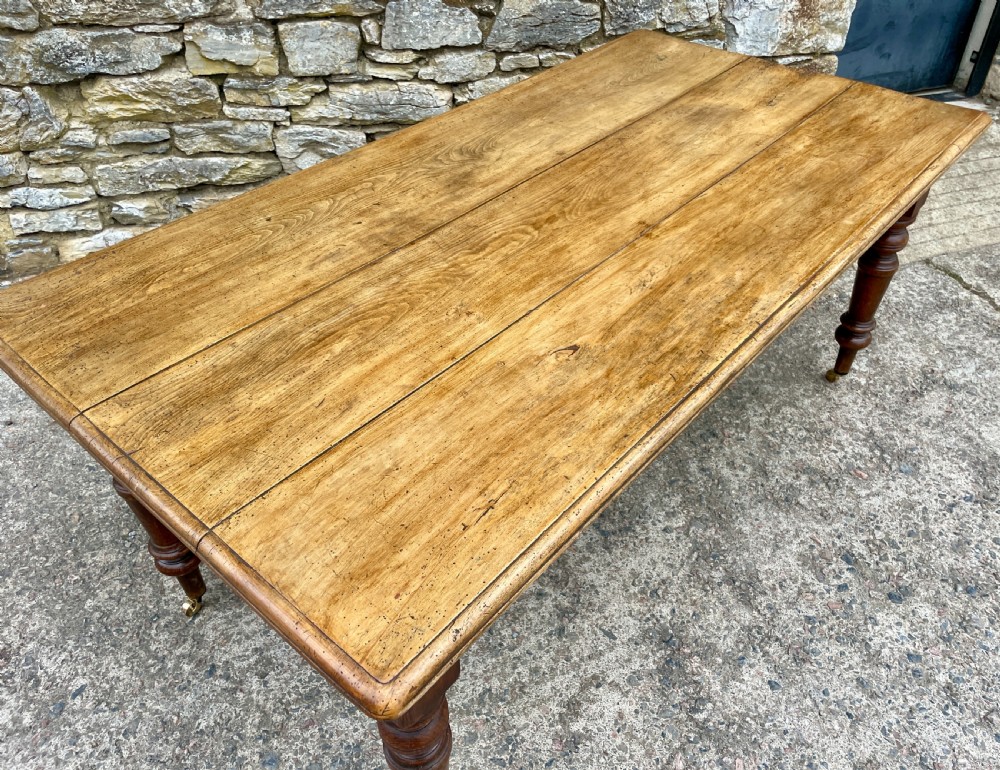 Victorian Oak and Ash Farmhouse Table View X