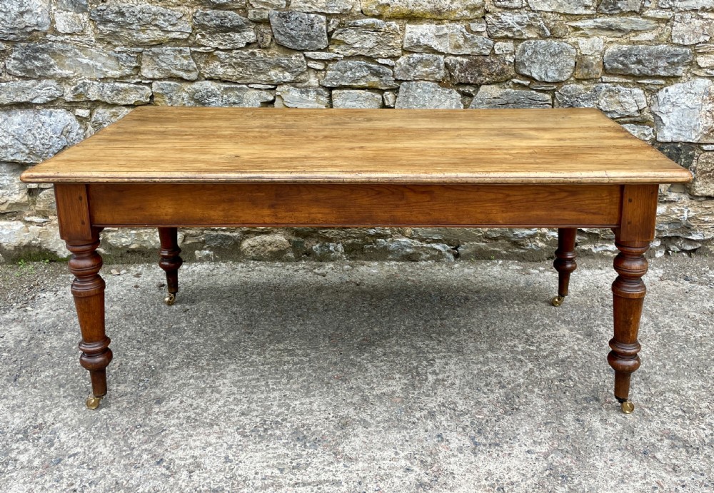 Victorian Oak and Ash Farmhouse Table View XII