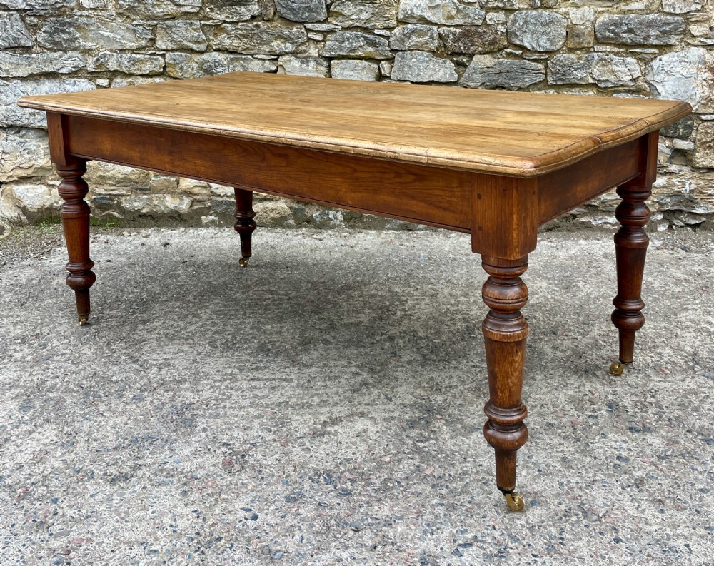 Victorian Oak and Ash Farmhouse Table View XVIII
