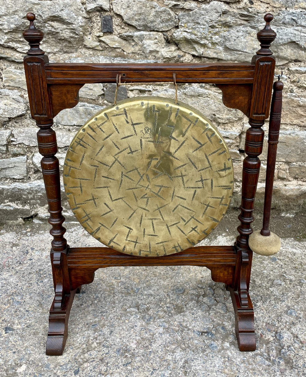 Antique Oak Framed Dinner Gong