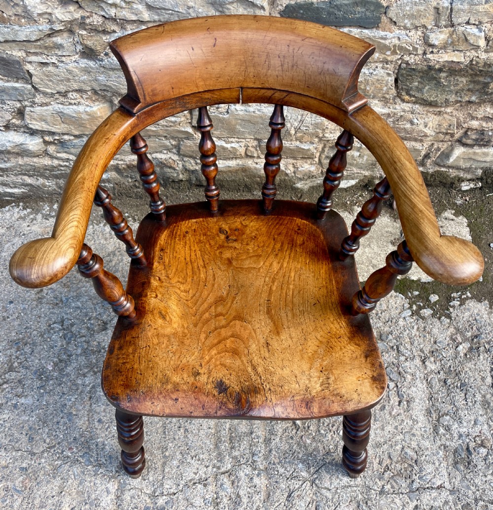 Antique Elm Captains Chair View III