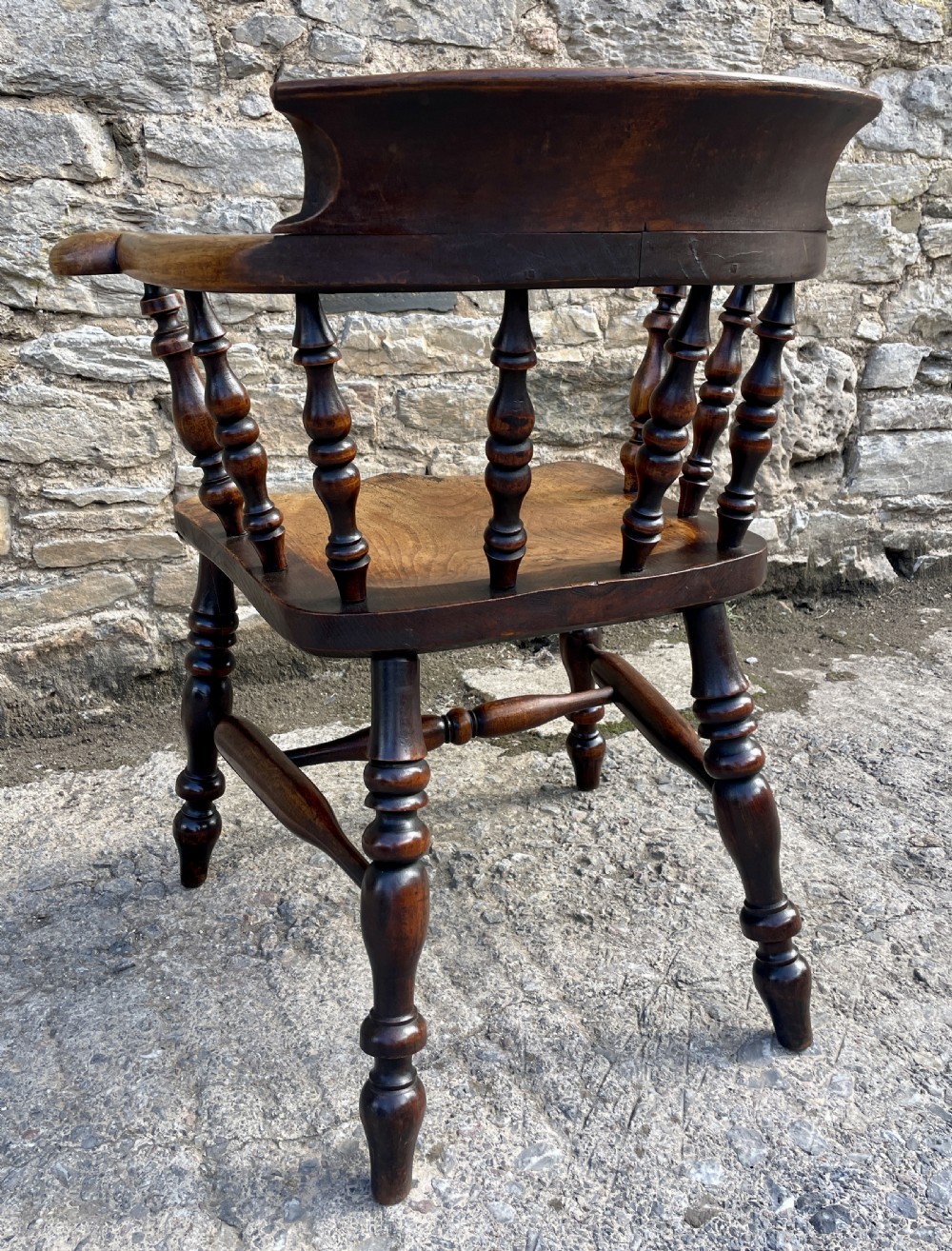 Antique Elm Captains Chair View VII