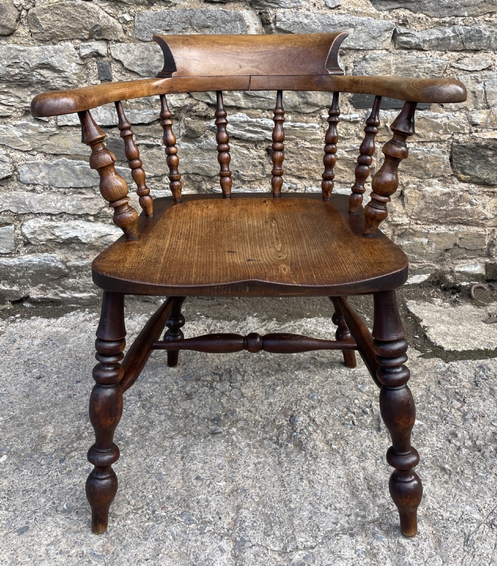 Antique Elm Captains Chair View X