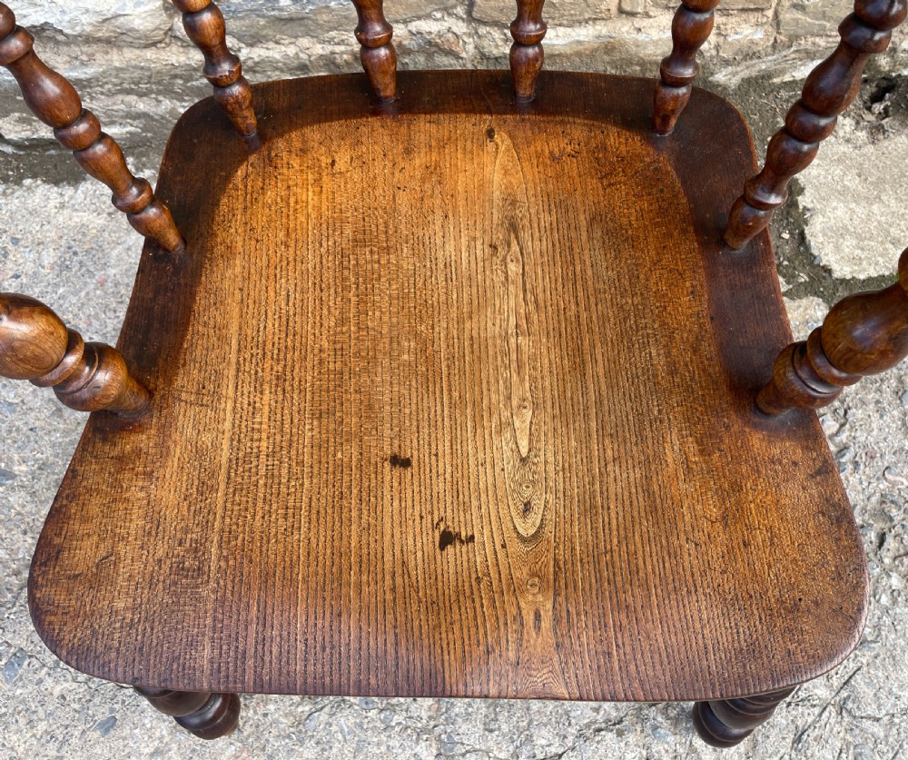 Antique Elm Captains Chair View XII