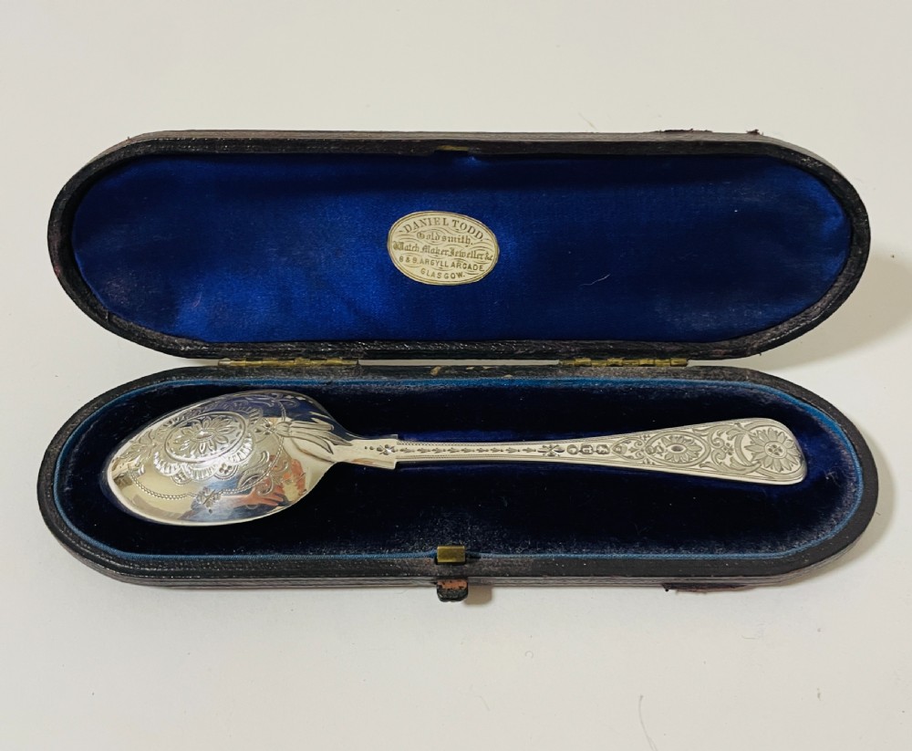 Victorian Silver Christening Spoon

