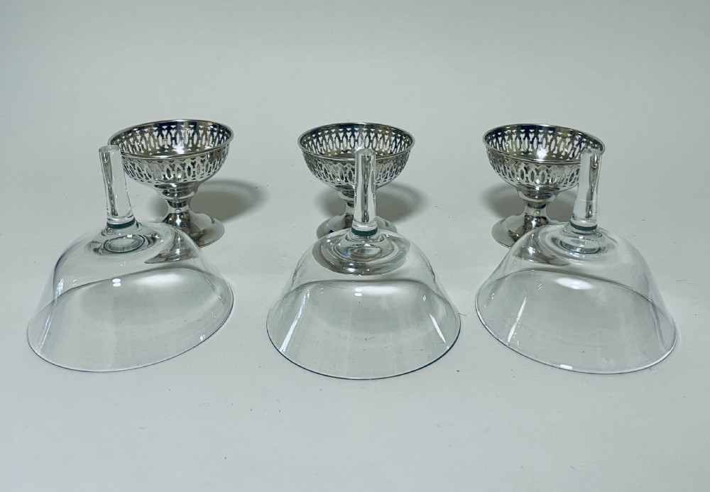 Set of 3 American Sterling Silver Dessert Bowls View III