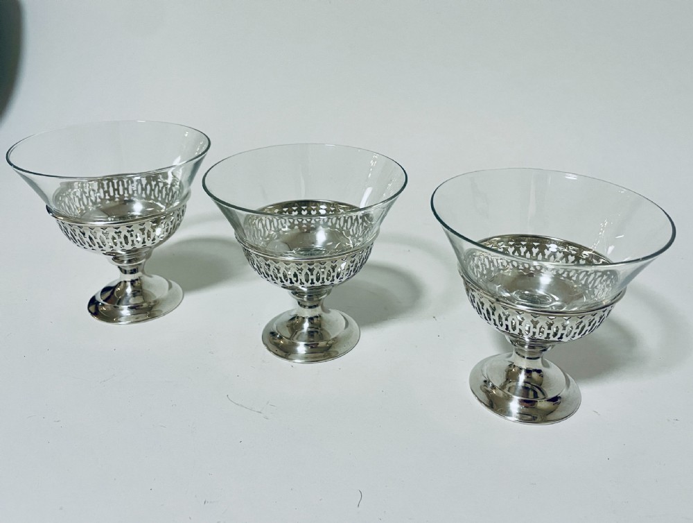 Set of 3 American Sterling Silver Dessert Bowls View IV