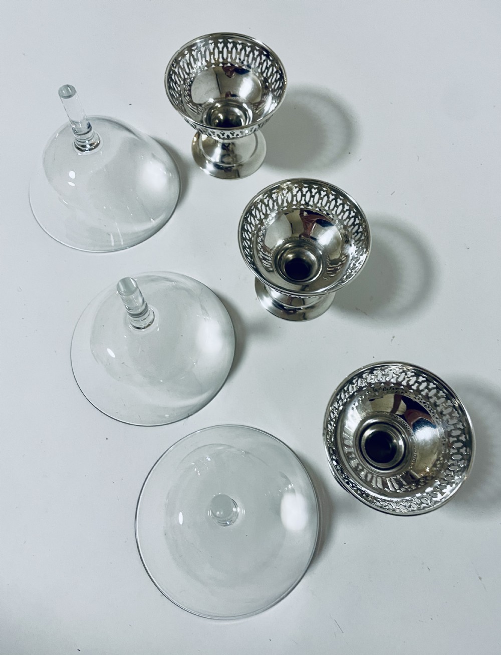 Set of 3 American Sterling Silver Dessert Bowls View VIII