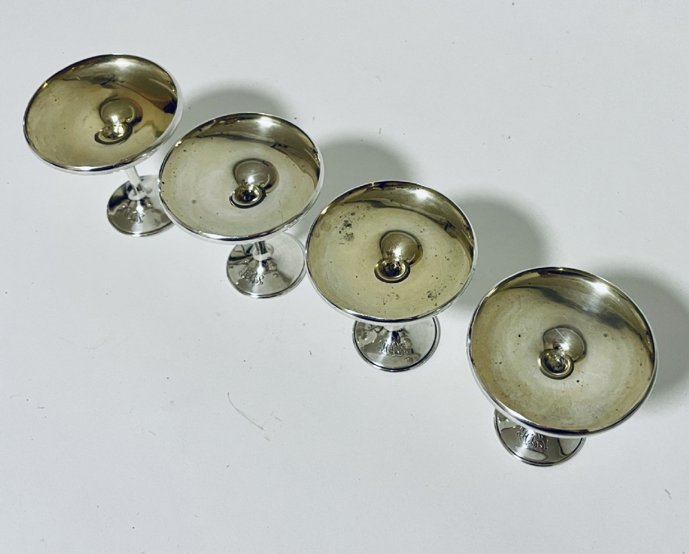 Set of 4 American Sterling Silver Compotes View III