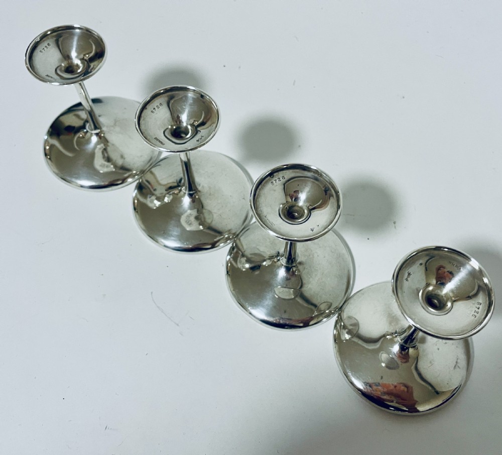 Set of 4 American Sterling Silver Compotes View V