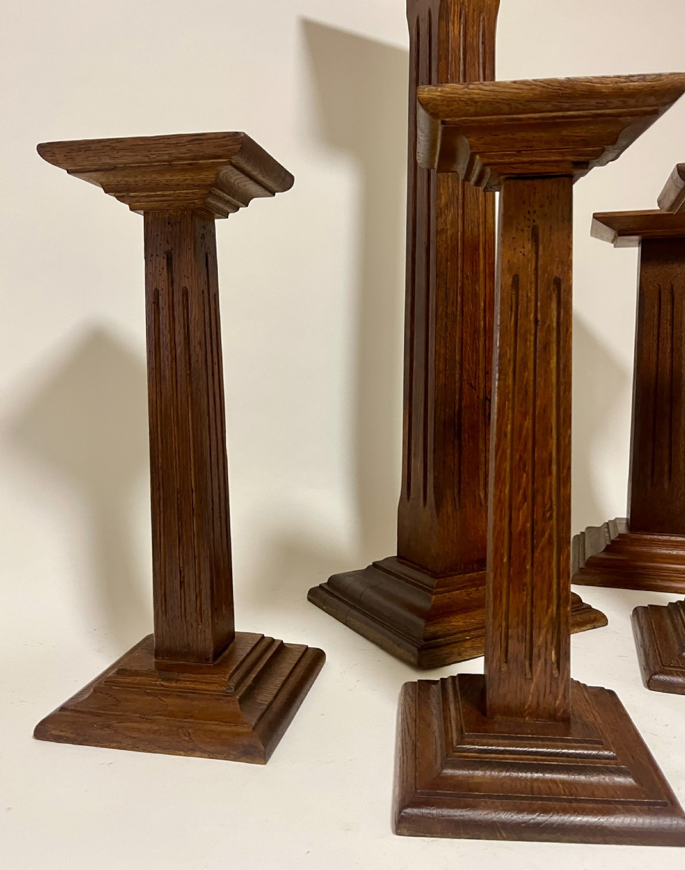 Set of 5 Art Deco Oak Shop Display Stands View VII