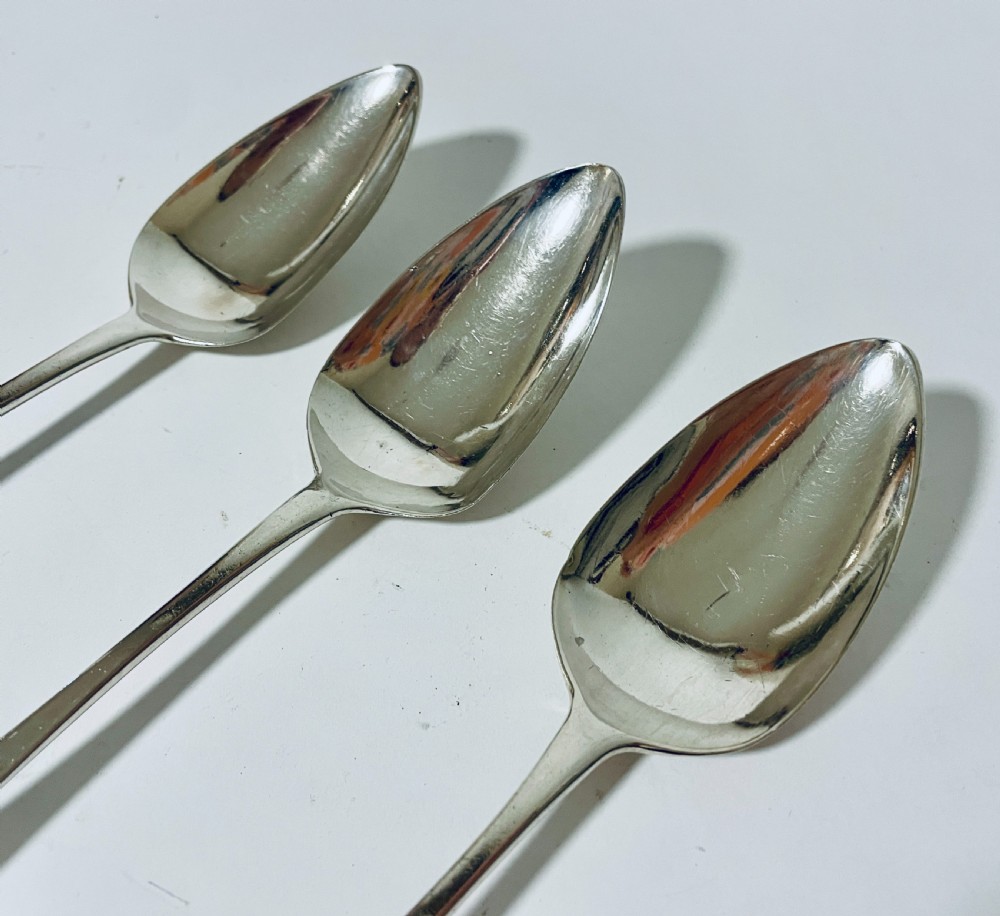 Set of 3 Georgian Silver Tablespoons View II