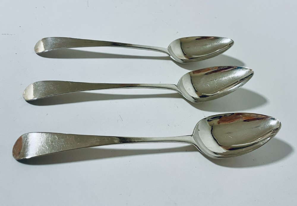 Set of 3 Georgian Silver Tablespoons View V